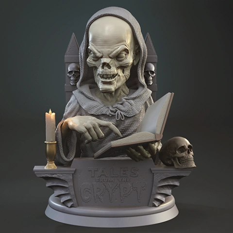 Crypt Keeper Bust 3D Printer Files | Assembly STL Model
