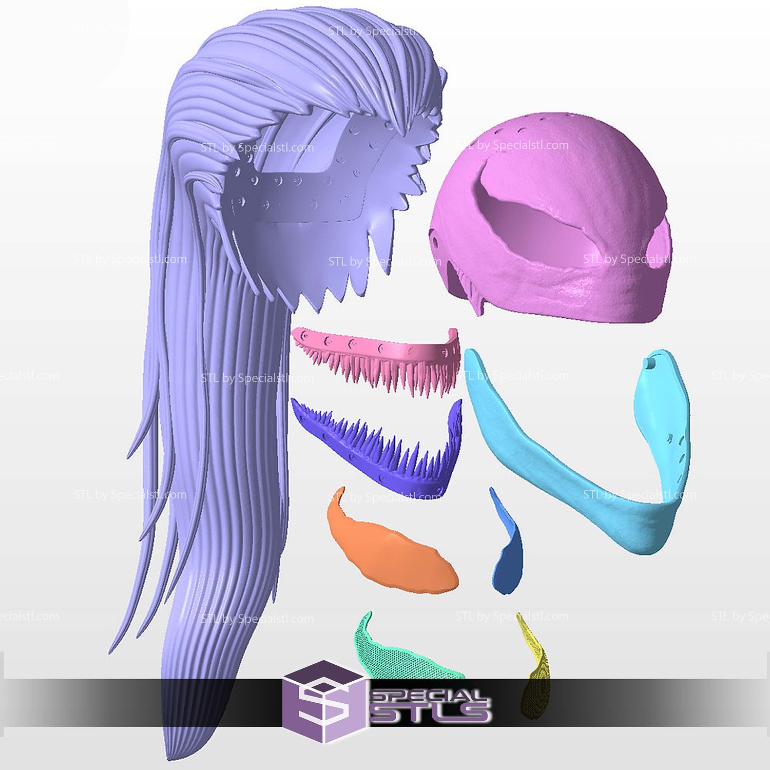 Cosplay STL Files Agony Symbiote Female Venom 3D Model — view 3