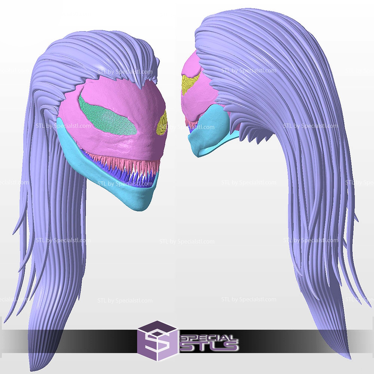 Cosplay STL Files Agony Symbiote Female Venom 3D Model — view 4