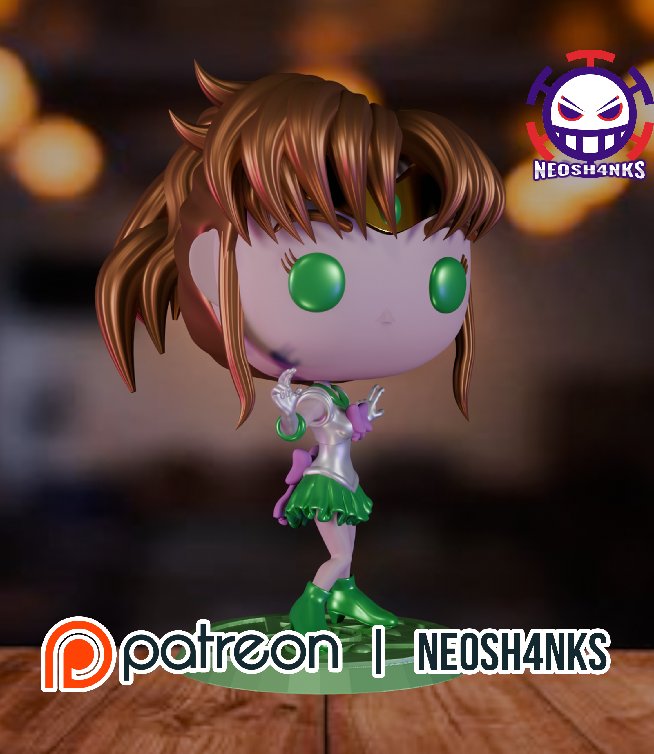 Sailor Jupiter Funko style 3D STL Model