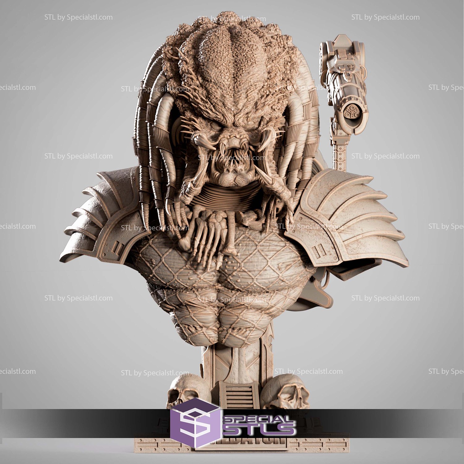 Marvel Predator 2025 Portrait Bust V2 3D Printer Files STL Model — view 2