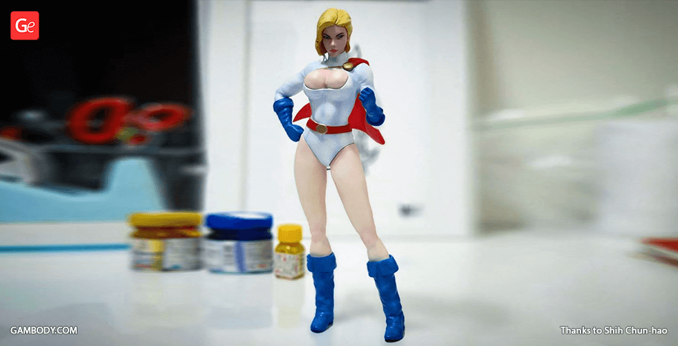 Power Girl 3D Printing Model | Assembly STL Model