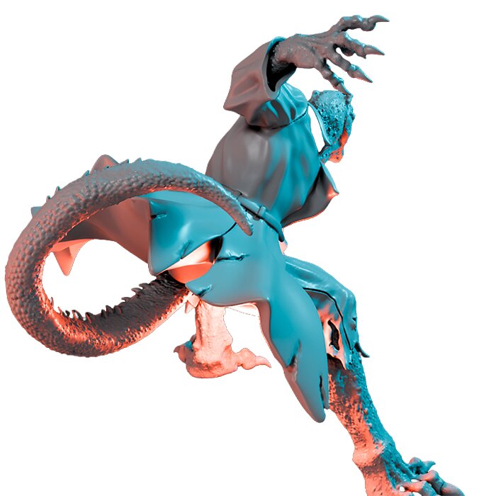 Dr Reptilicus II - Fantasy 3D Print Model STL Model — view 2
