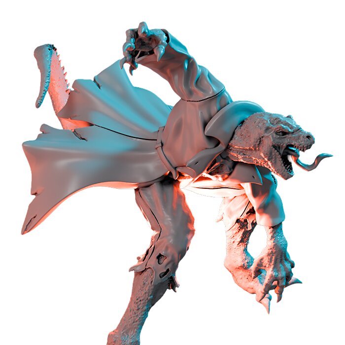Dr Reptilicus II - Fantasy 3D Print Model STL Model — view 4