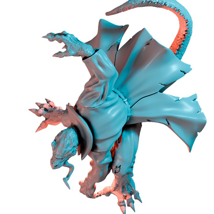 Dr Reptilicus II - Fantasy 3D Print Model STL Model — view 6