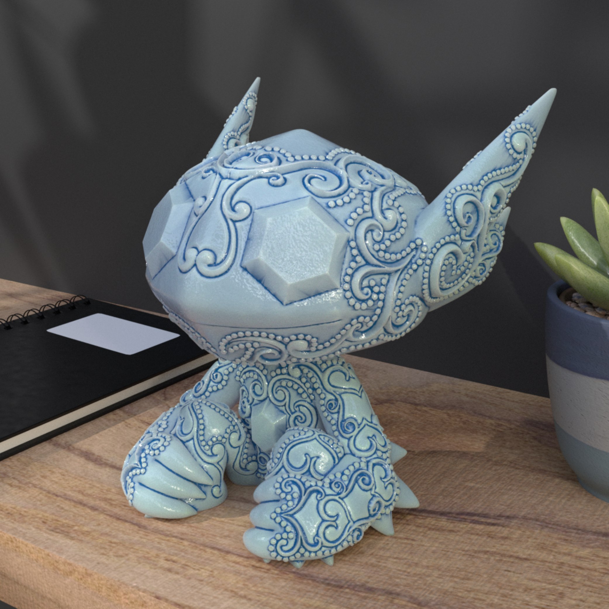 302. Sableye - Basic & Ornamental - Pokemon 3D STL Model — view 2