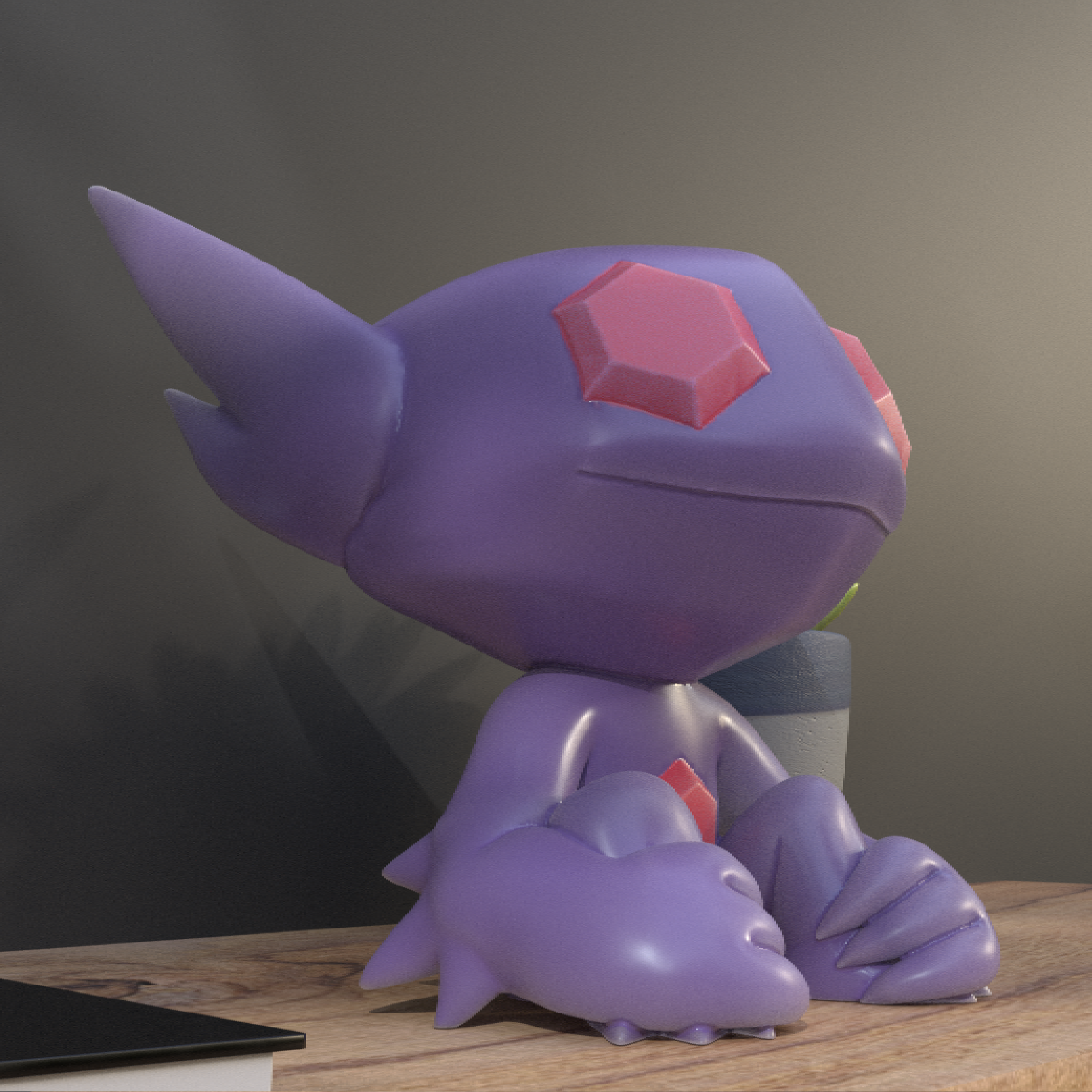302. Sableye - Basic & Ornamental - Pokemon 3D STL Model — view 3