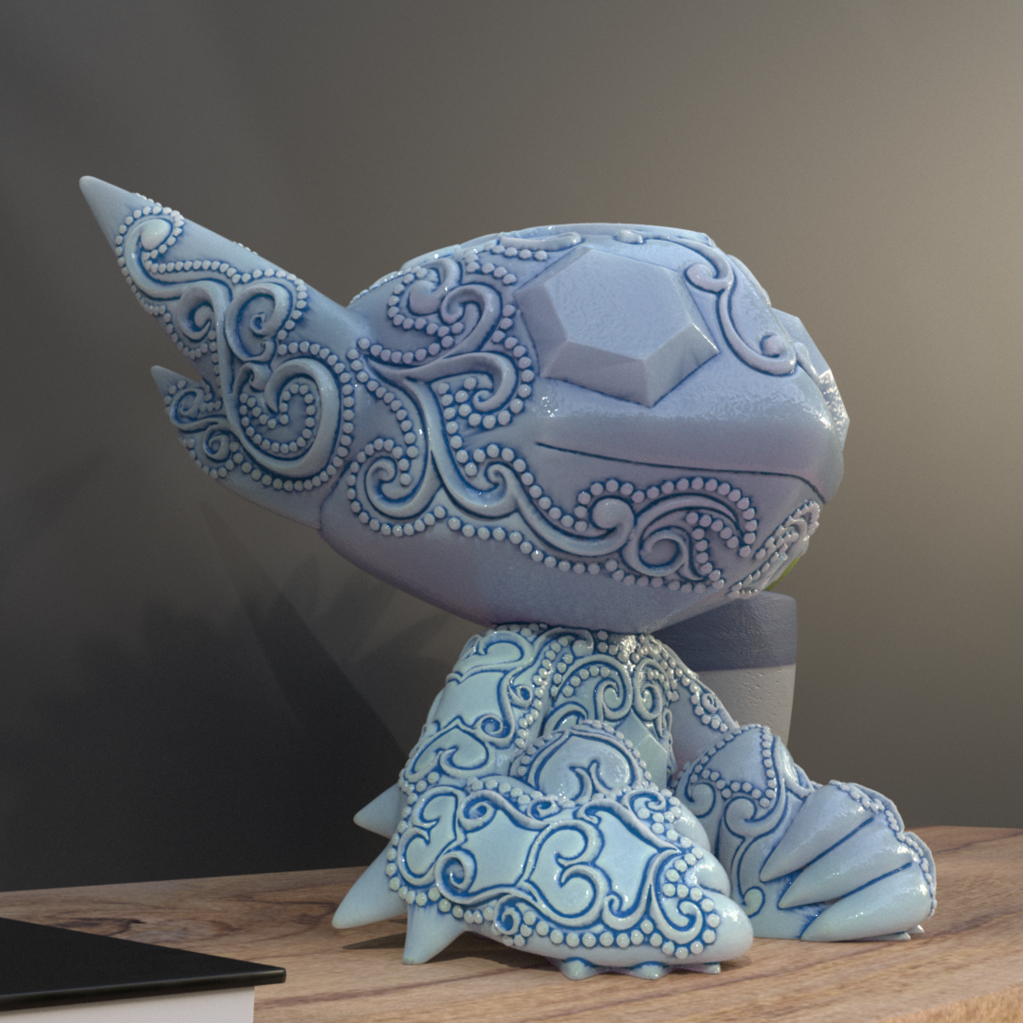 302. Sableye - Basic & Ornamental - Pokemon 3D STL Model — view 4