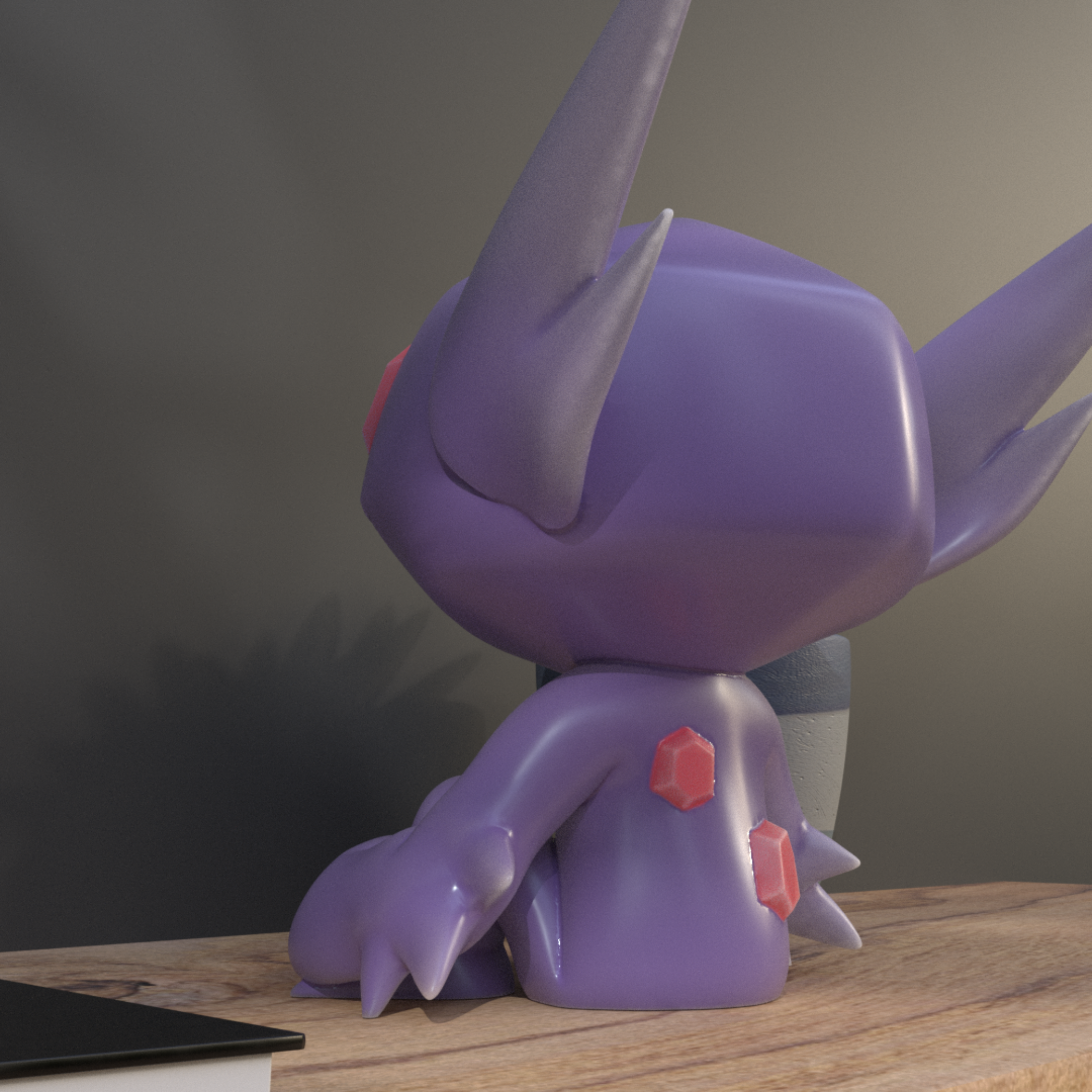 302. Sableye - Basic & Ornamental - Pokemon 3D STL Model — view 5