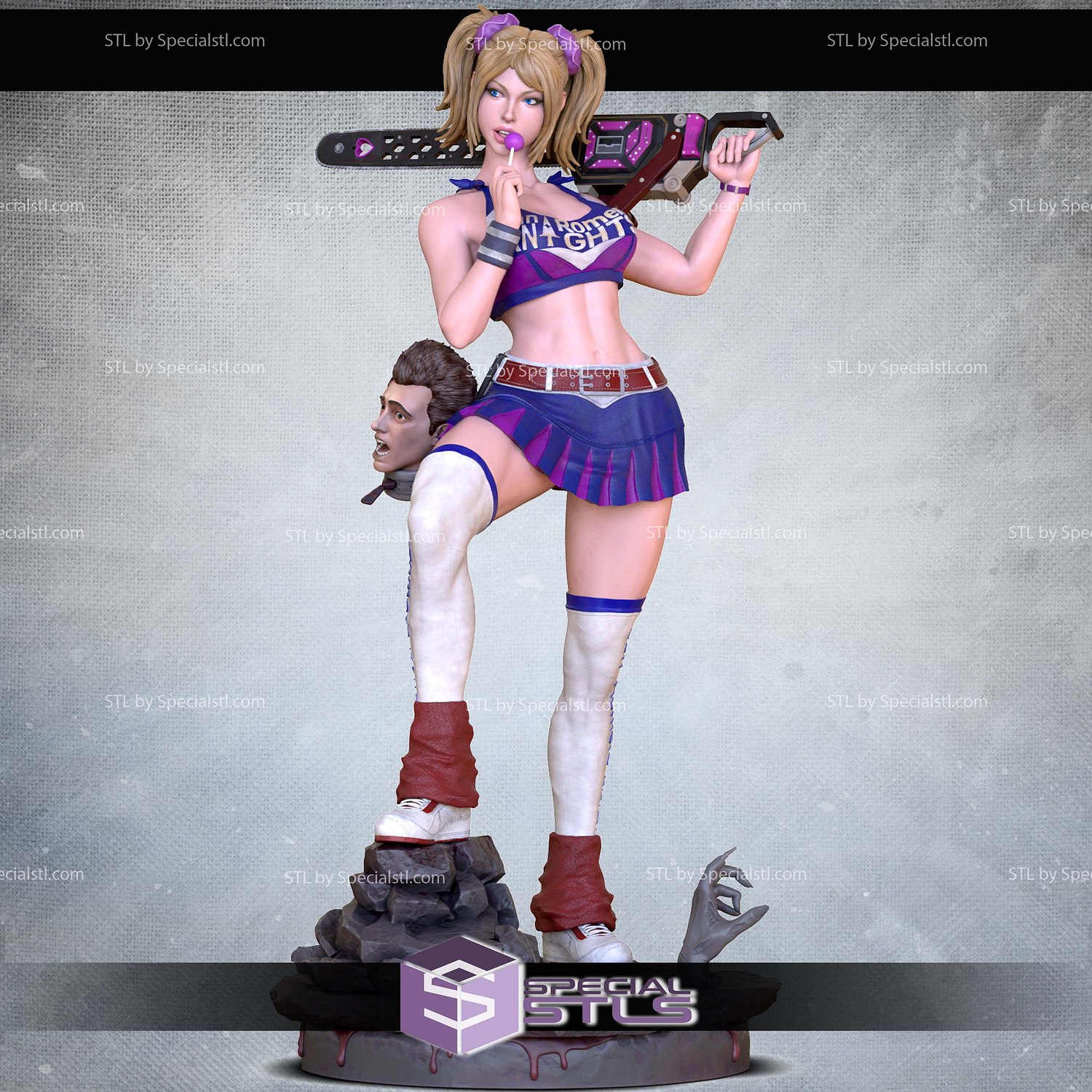 Julie Lollipop and the Head STL Printer Files 3D Model — view 2