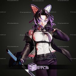 Shinobu Kocho Modern Outfit 300mm STL Files 3D Model