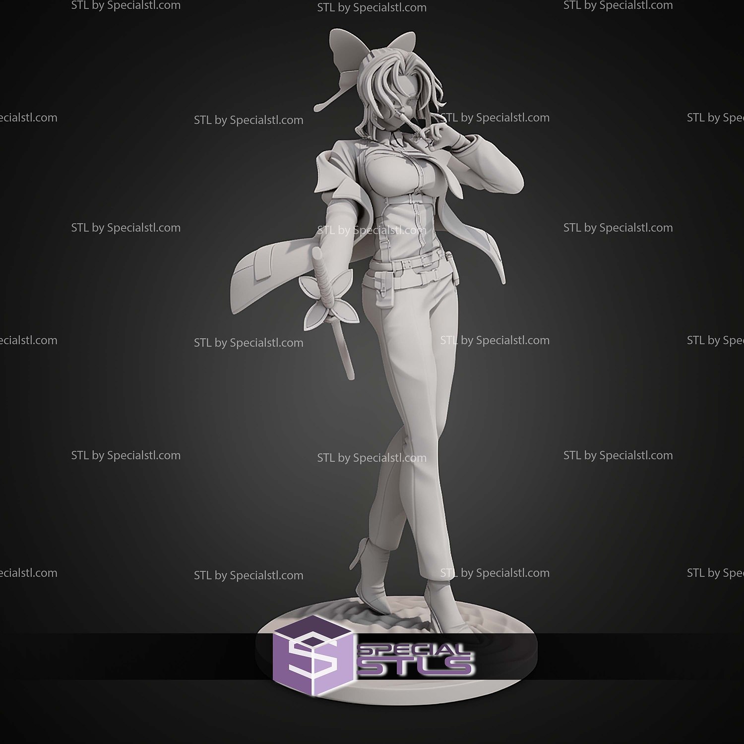 Shinobu Kocho Modern Outfit 300mm STL Files 3D Model — view 2