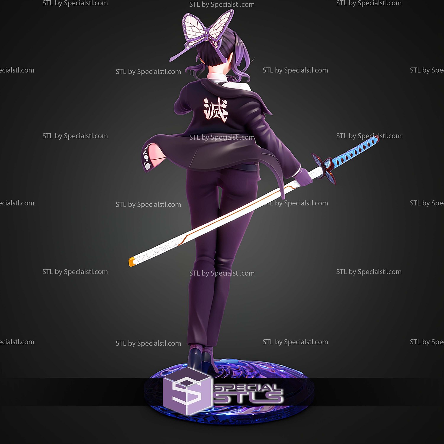 Shinobu Kocho Modern Outfit 300mm STL Files 3D Model — view 5