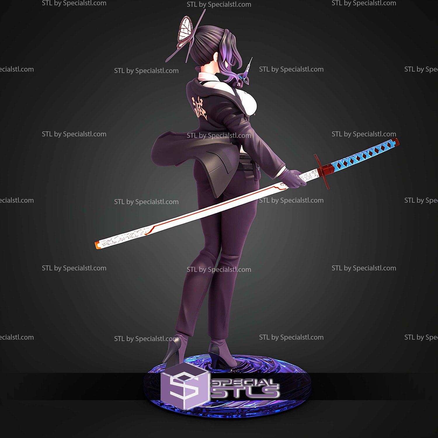 Shinobu Kocho Modern Outfit 300mm STL Files 3D Model — view 8