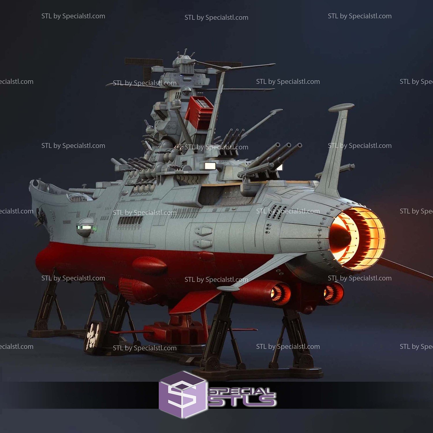 Space Battleship Yamato 3D Printer Files STL Model — view 4