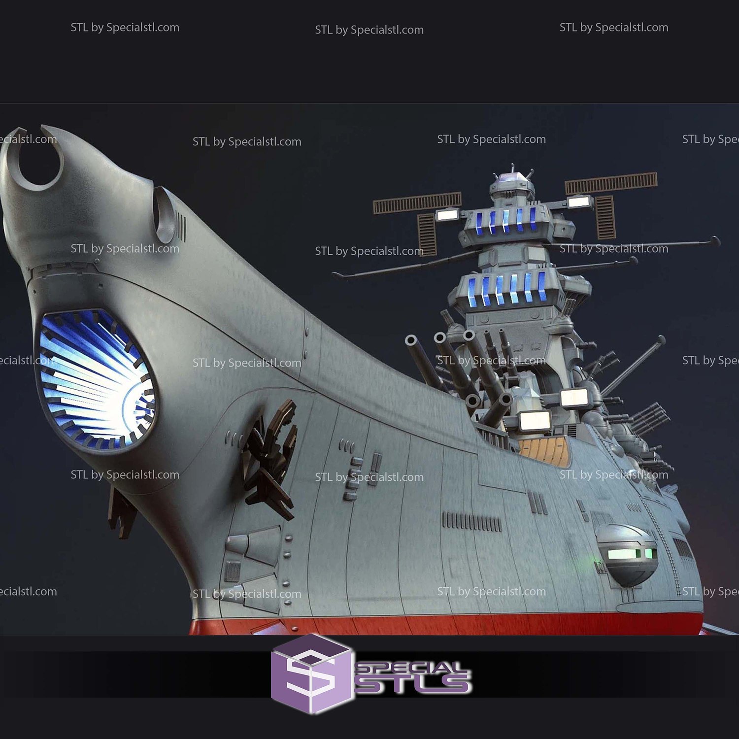 Space Battleship Yamato 3D Printer Files STL Model — view 5