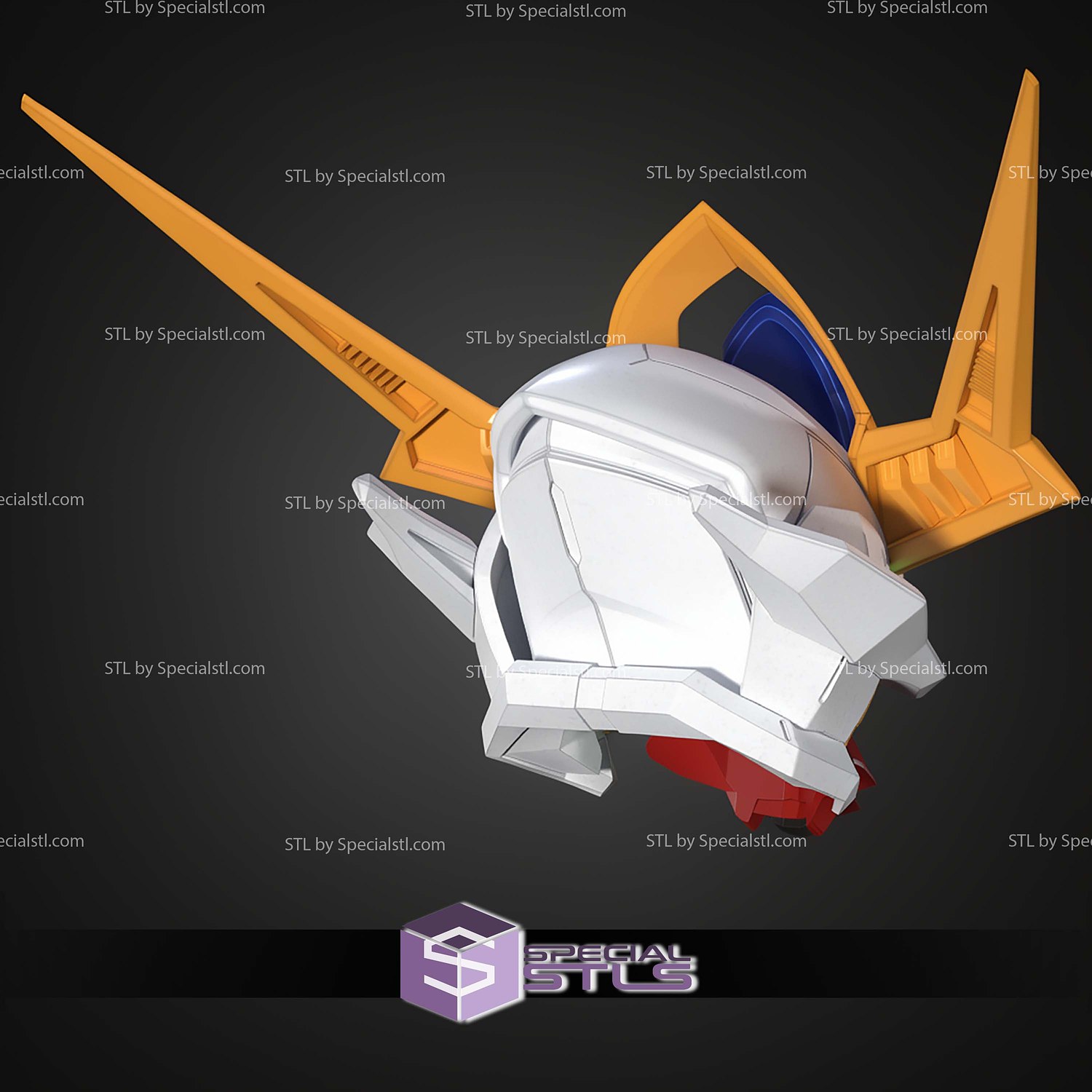 Cosplay STL Files Gundam Barbatos Lupus Helmet 3D Model — view 4
