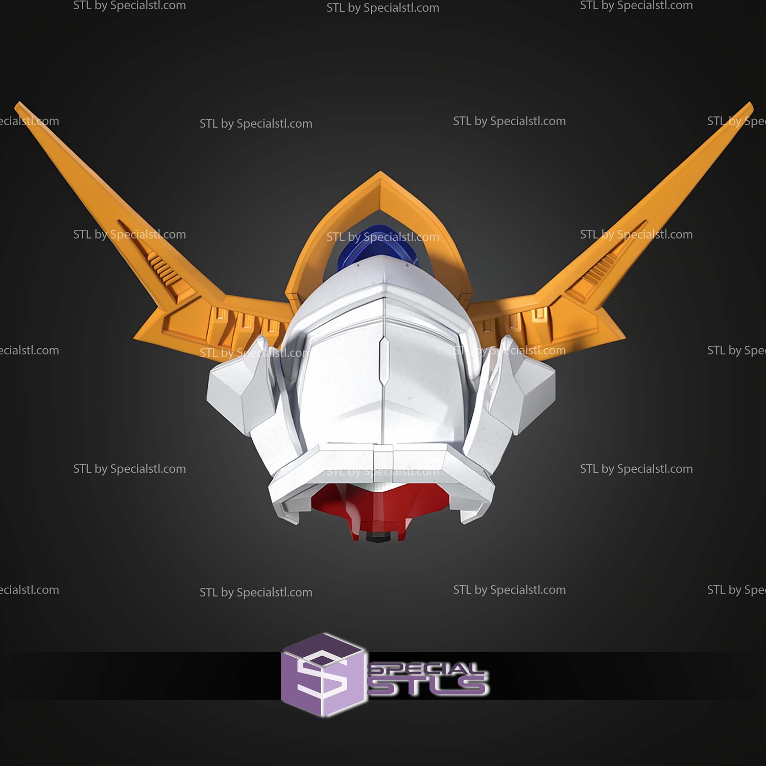 Cosplay STL Files Gundam Barbatos Lupus Helmet 3D Model — view 5