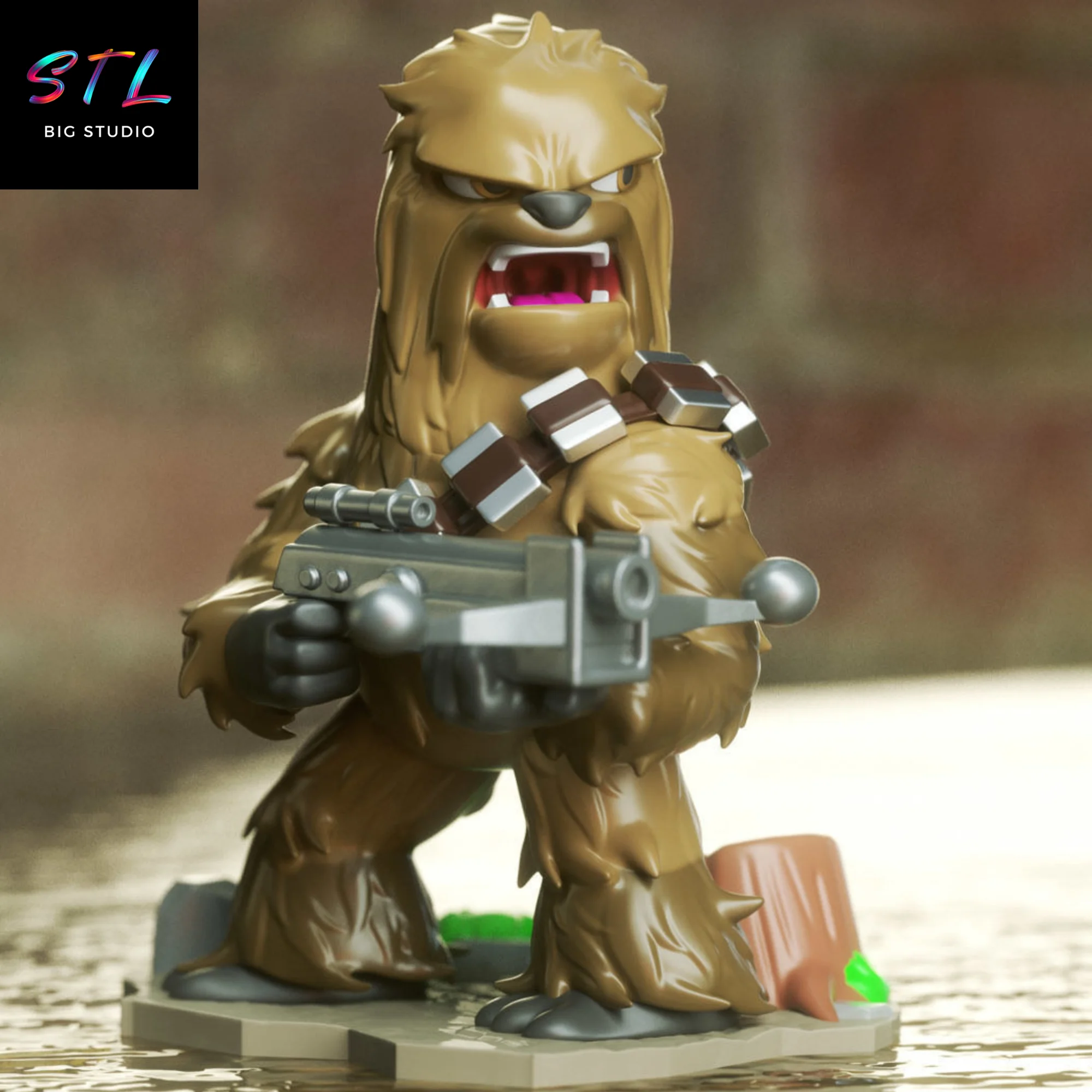 Chewbacca Chibi STL | 3D Printable Figure | Star Wars Model
