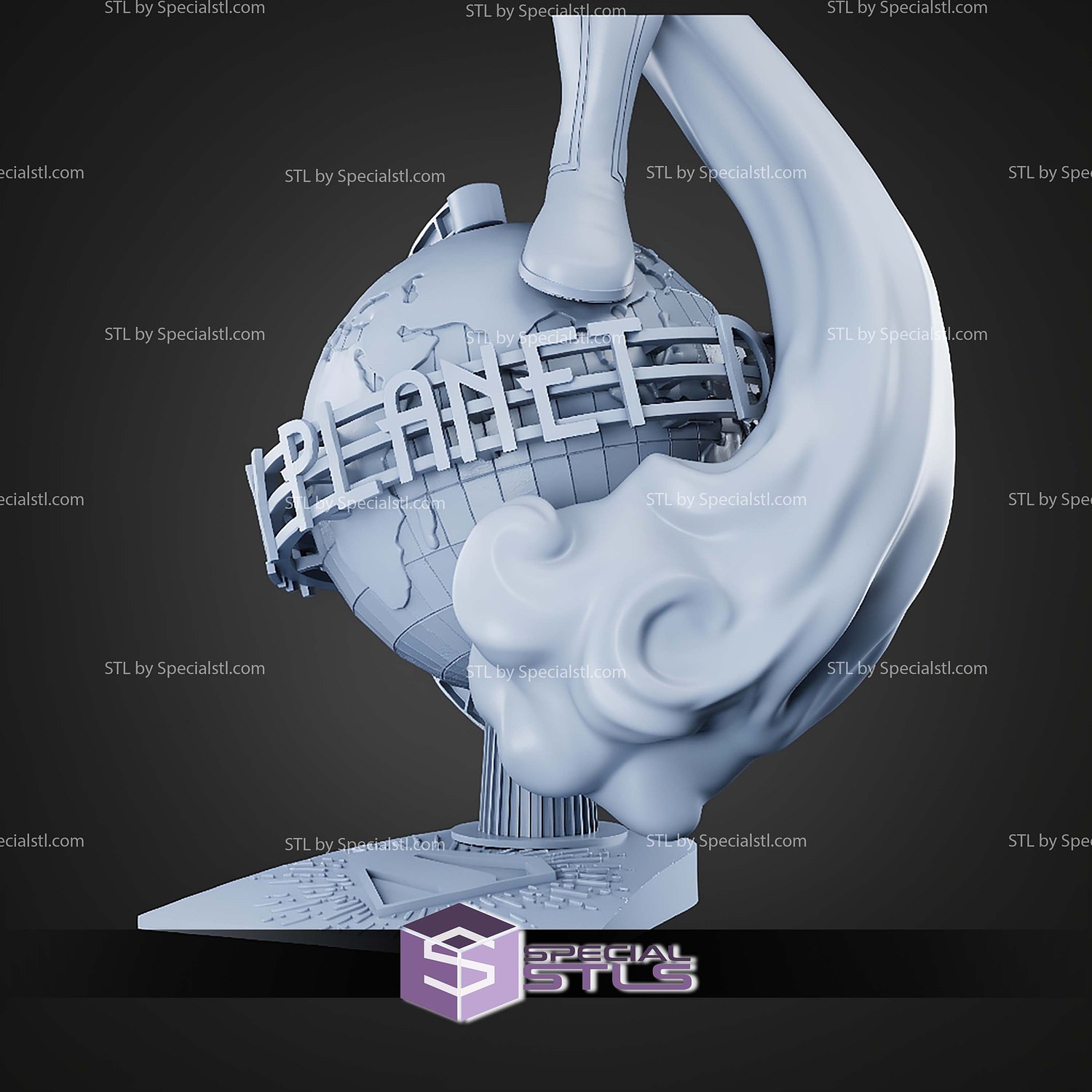Superman And Krypto 497mm STL Files 3D Model — view 3