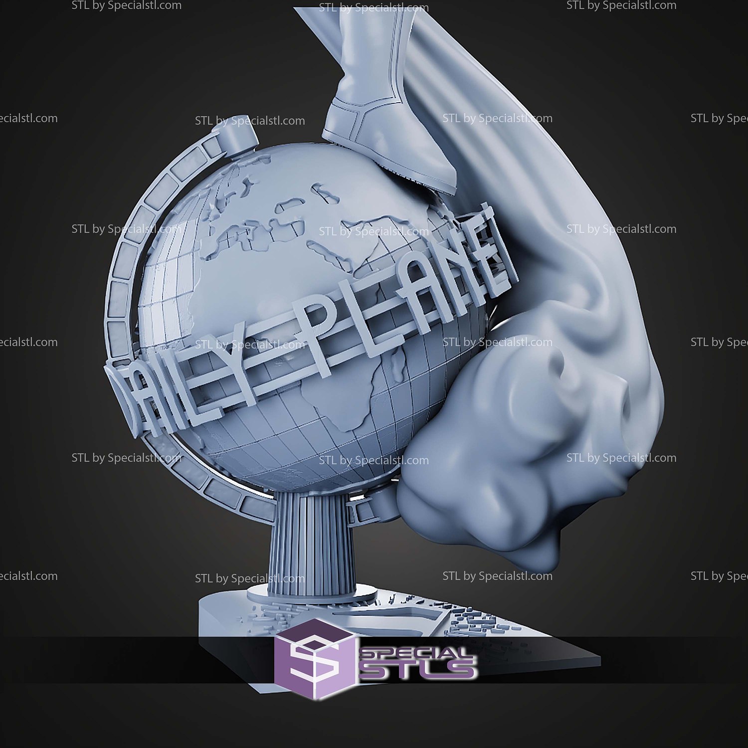Superman And Krypto 497mm STL Files 3D Model — view 4