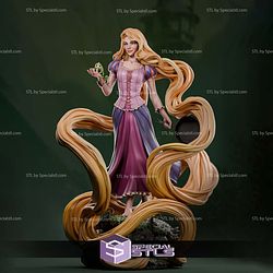 Rapunzel and Pascal Tangled Sculptures 3D Printing STL Model