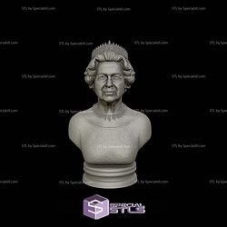 Queen Elizabeth Bust 3D Printing Models STL Model — view 1