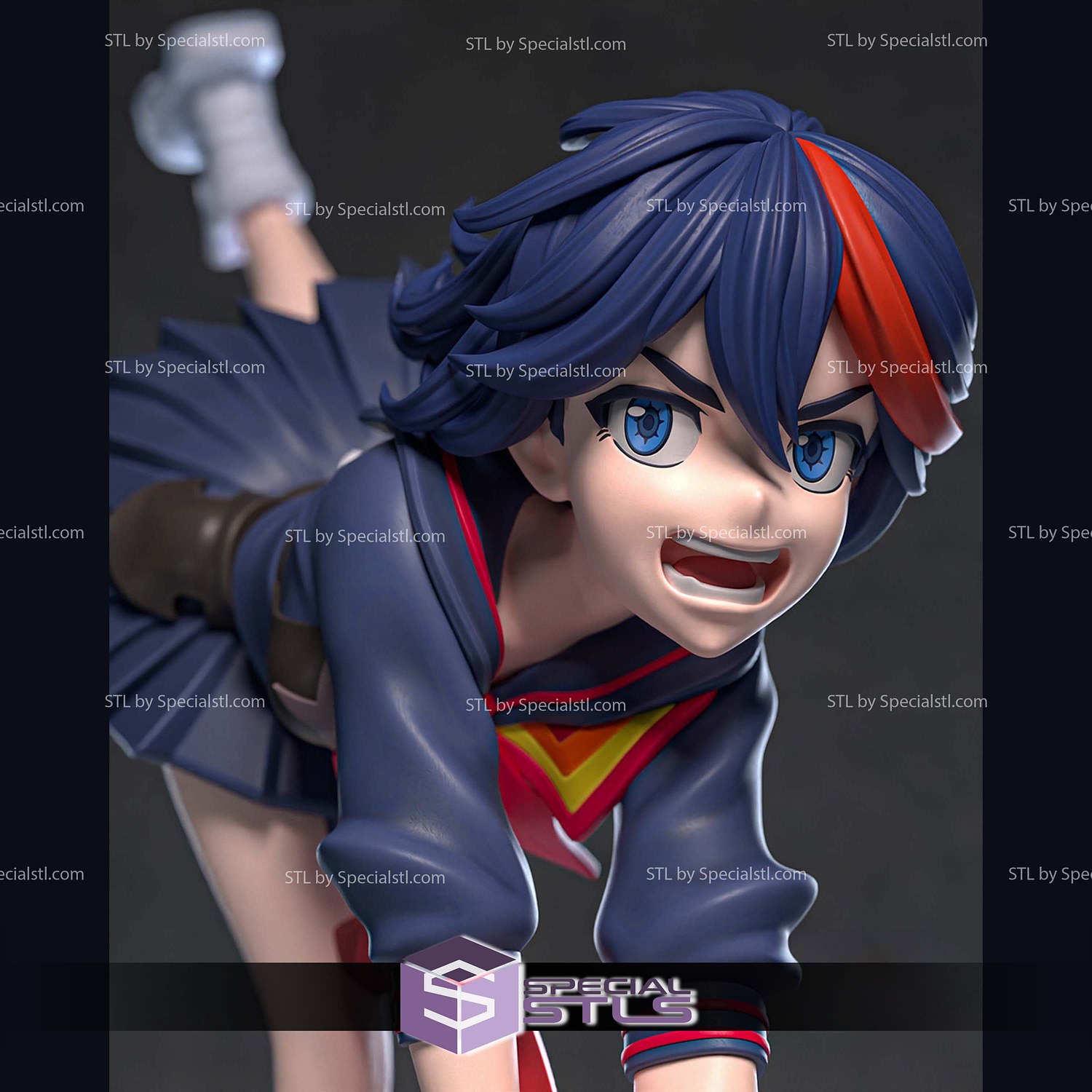 Ryuko Matoi Smash STL Files 3D Model — view 2