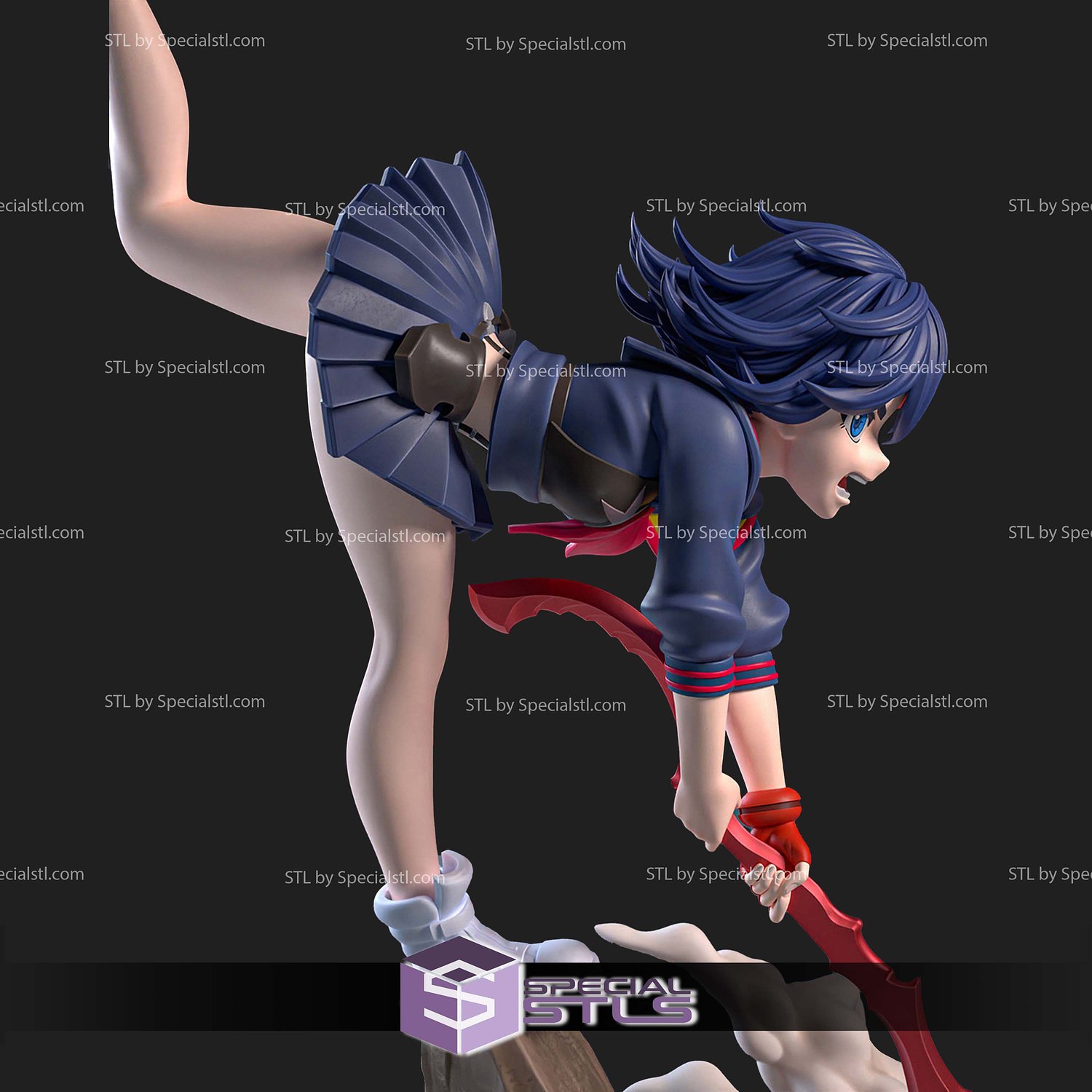 Ryuko Matoi Smash STL Files 3D Model — view 3