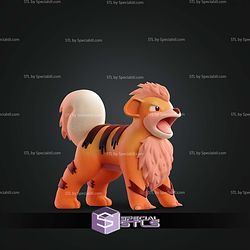 Life Size Growlithe Pokemon STL Files 3D Model