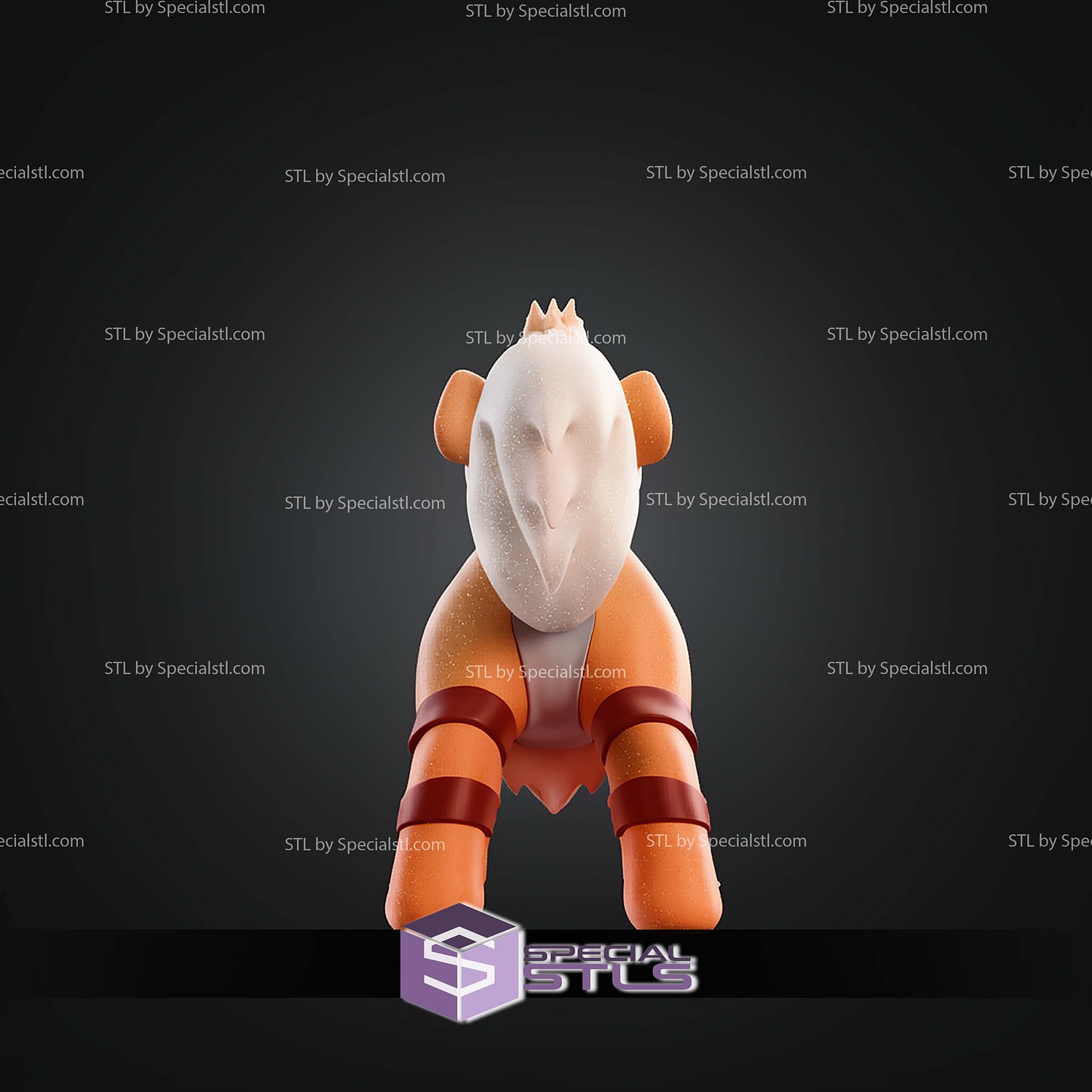 Life Size Growlithe Pokemon STL Files 3D Model — view 3