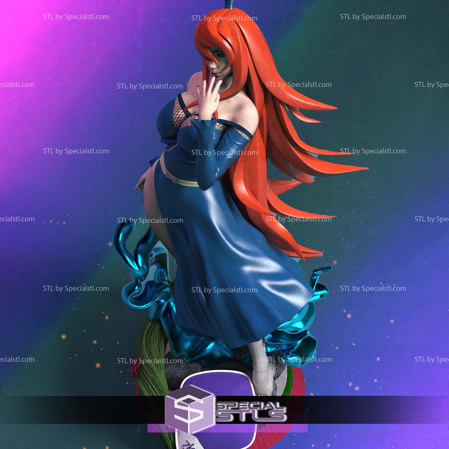 Mizukage Naruto STL Files 3D Model — view 4