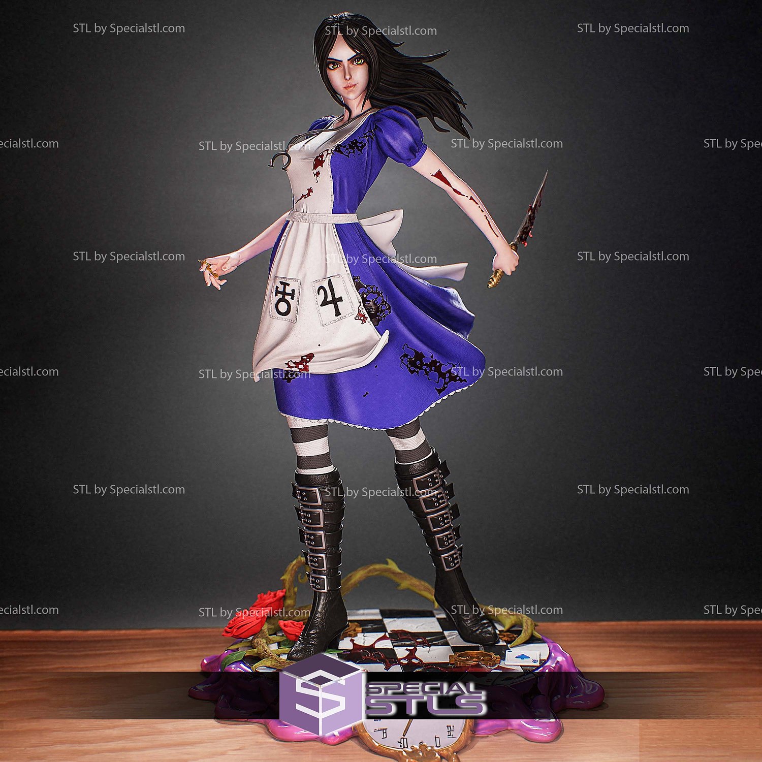 Alice Madness Return Blood STL Files 3D Model — view 2