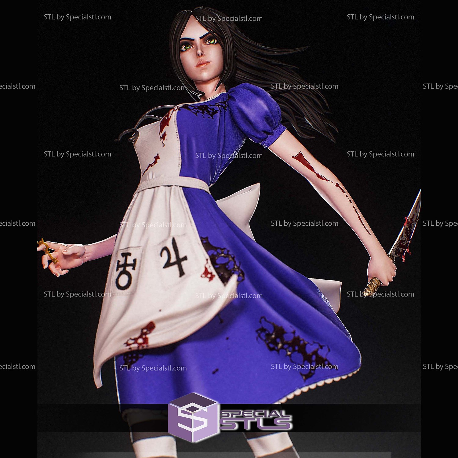 Alice Madness Return Blood STL Files 3D Model — view 4