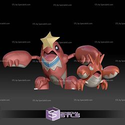 Pokemon STL Collection Corphish Crawdaunt 3D Model