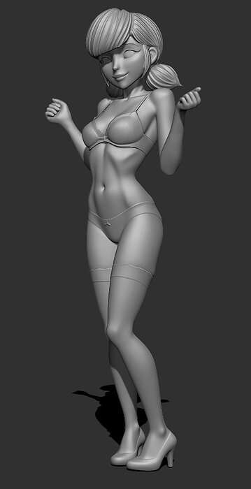 Marinette Dupain cheng ladybug include version 3D STL Model — view 2