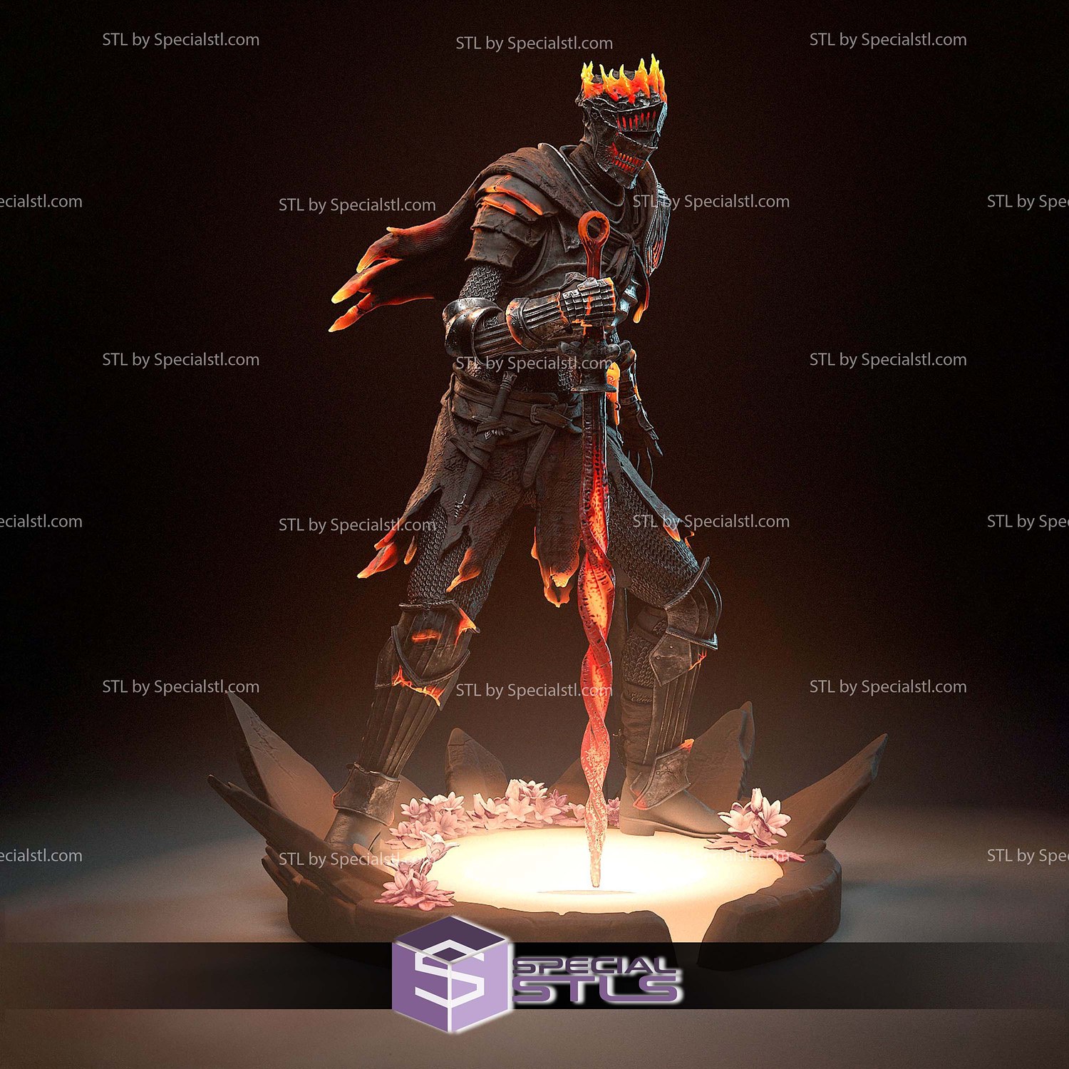 Soul of Cinders Dark Souls 3 STL Files 3D Model — view 4