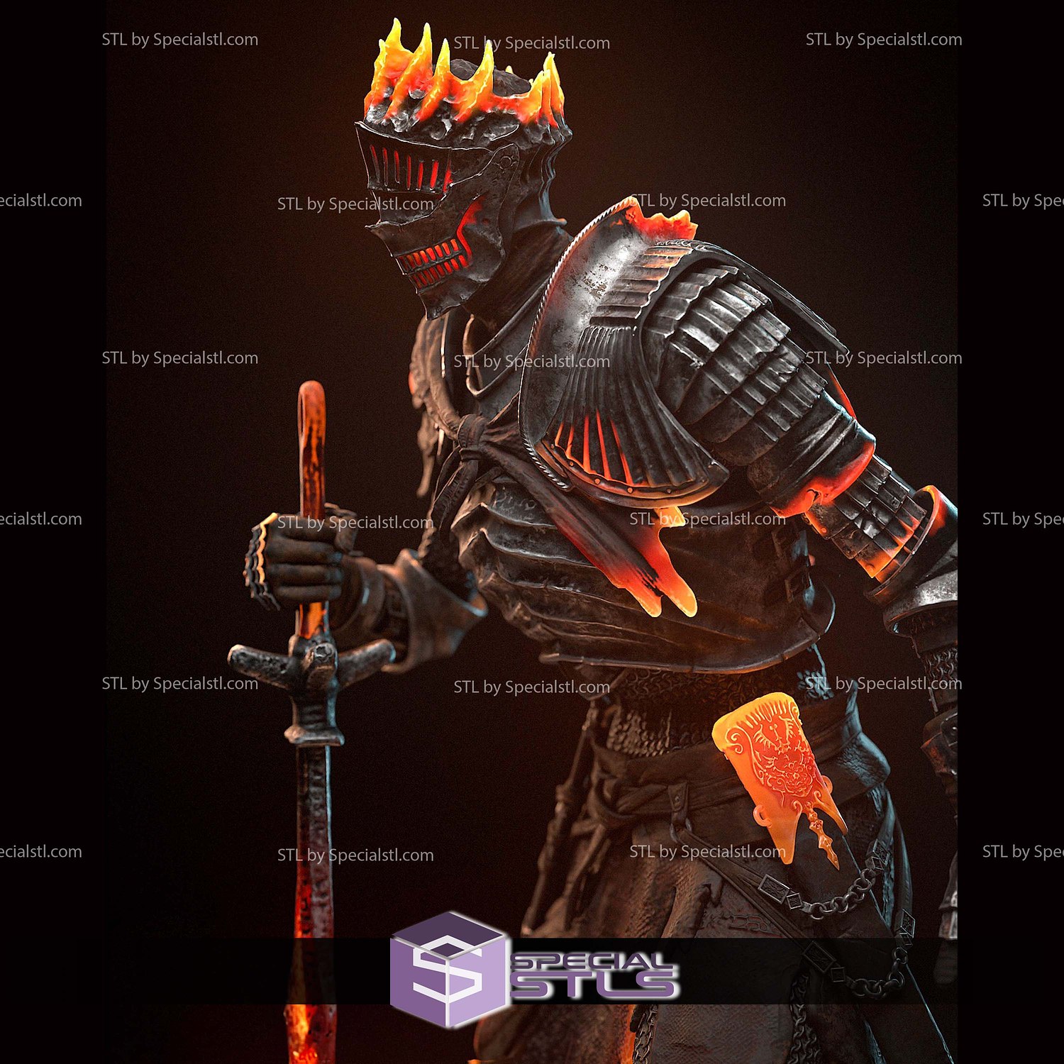 Soul of Cinders Dark Souls 3 STL Files 3D Model — view 5