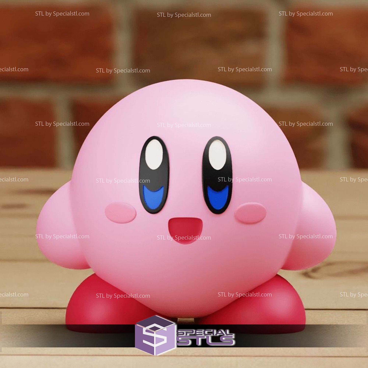 Super Basic STL Kirby Chibi 3D Model — view 2