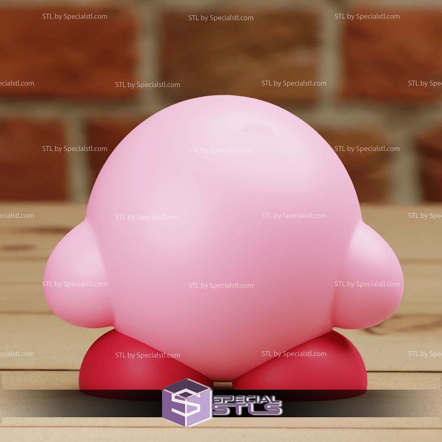 Super Basic STL Kirby Chibi 3D Model — view 4