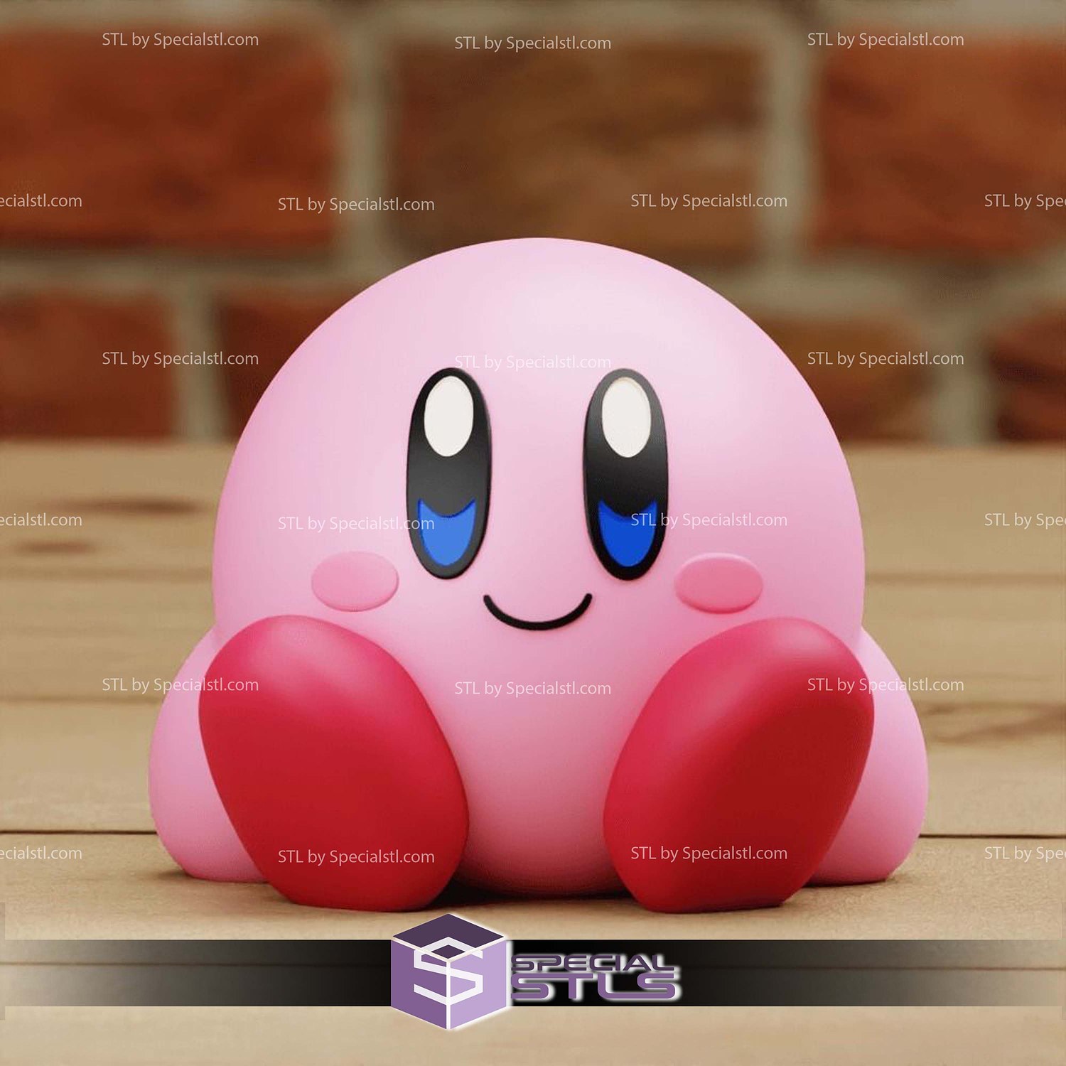 Super Basic STL Kirby Chibi 3D Model — view 5