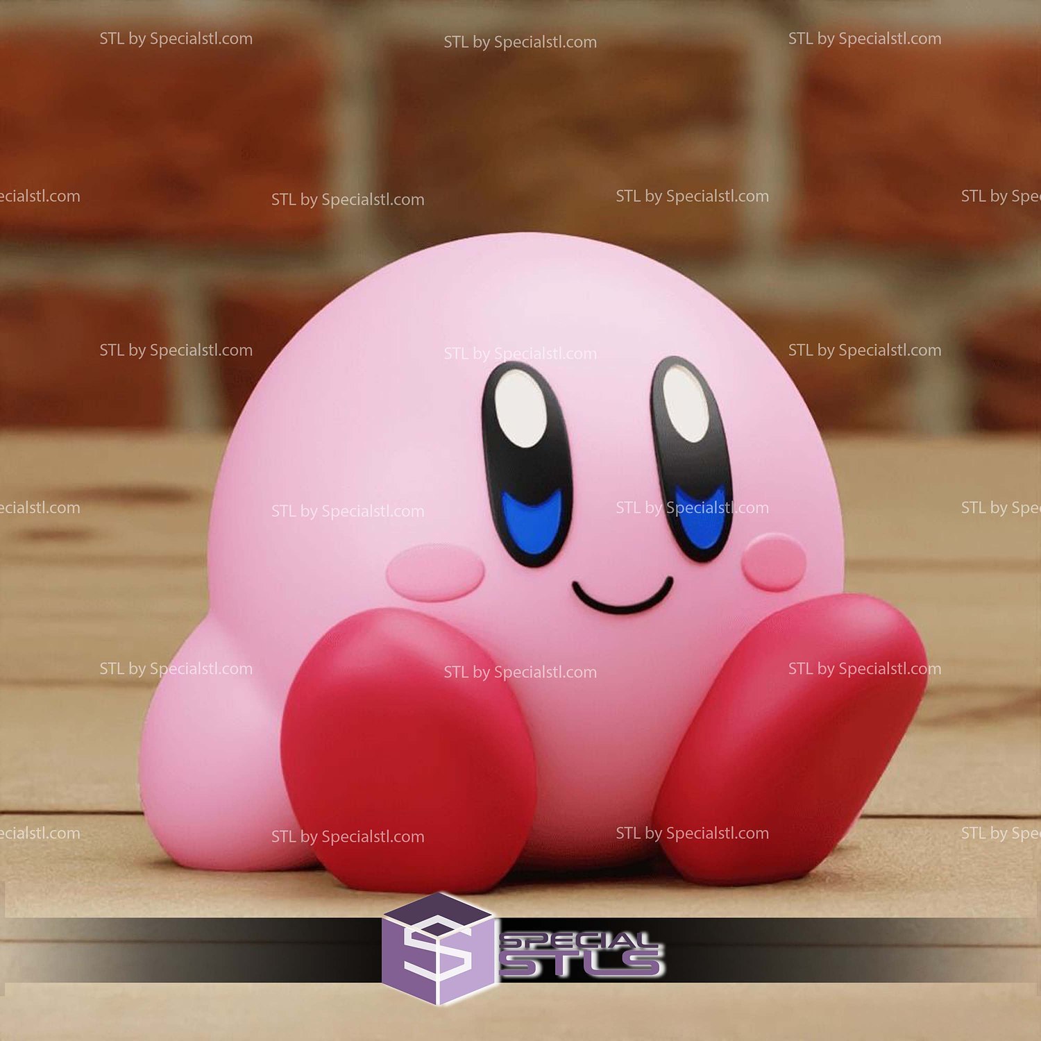 Super Basic STL Kirby Chibi 3D Model — view 6