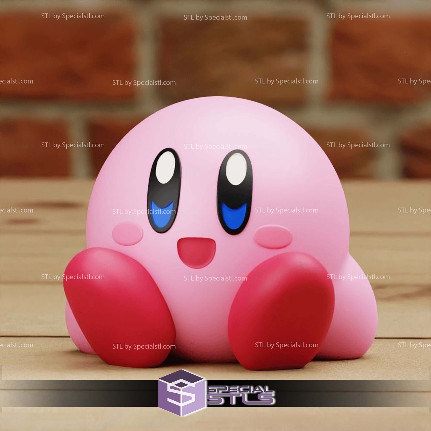 Super Basic STL Kirby Chibi 3D Model — view 8