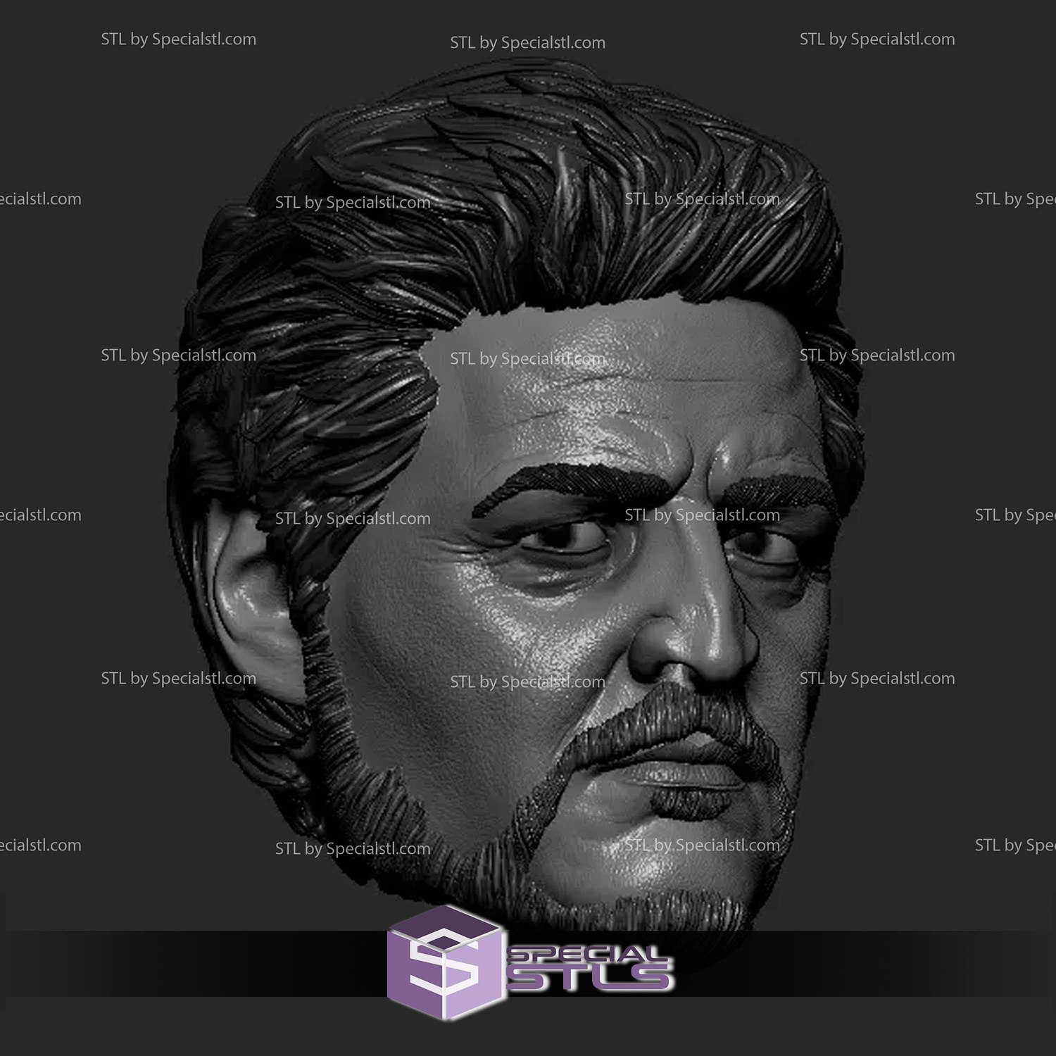 Custom Head STL Collection - Joel Miller The Last of Us 3D Model — view 2