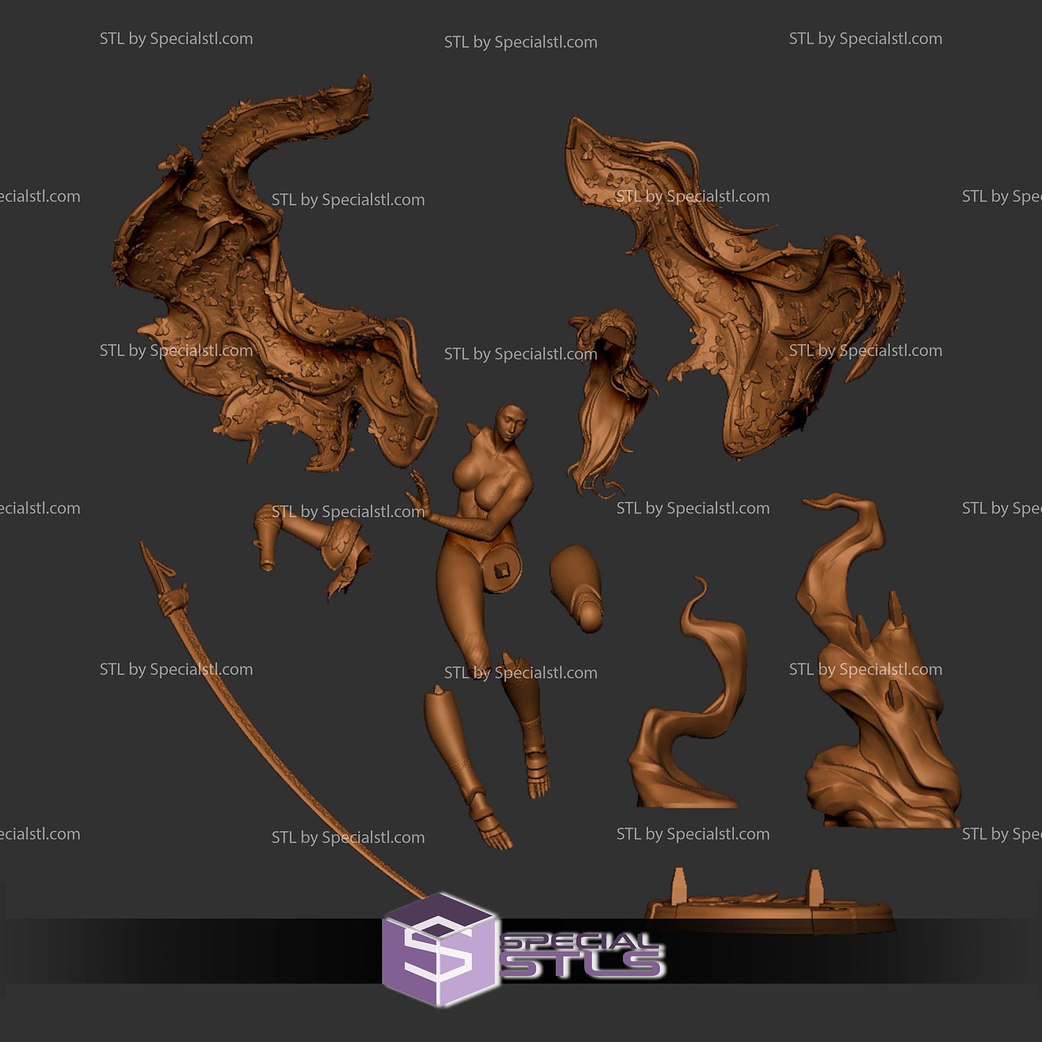 Valeria the Blade of Light STL Files 3D Model — view 3
