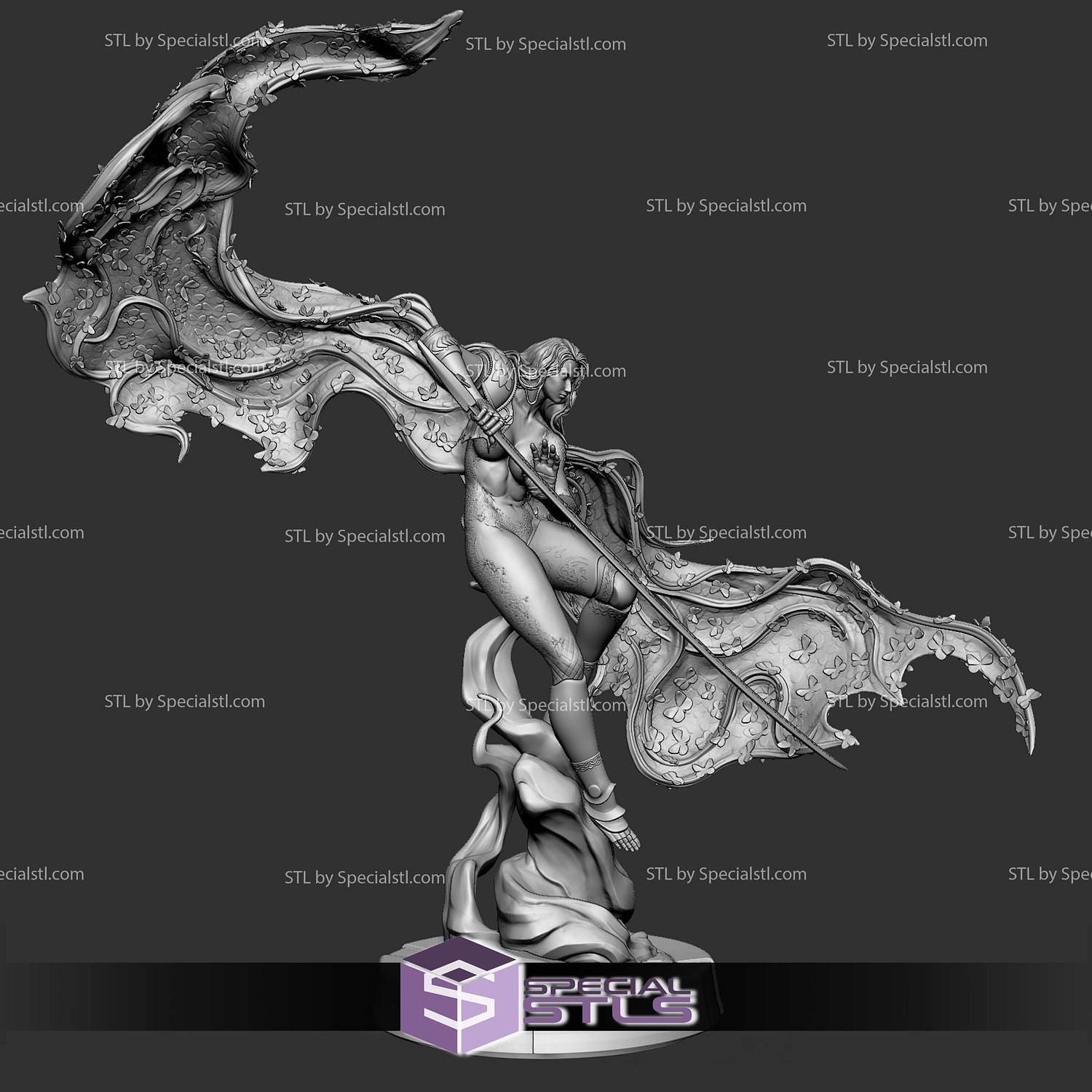 Valeria the Blade of Light STL Files 3D Model — view 6