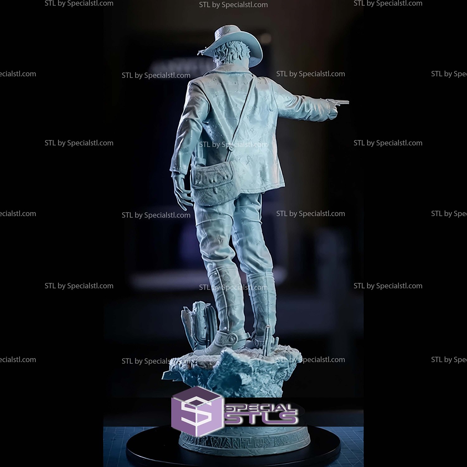 Arthur RDR2 Pointing Gun STL Files 3D Model — view 3