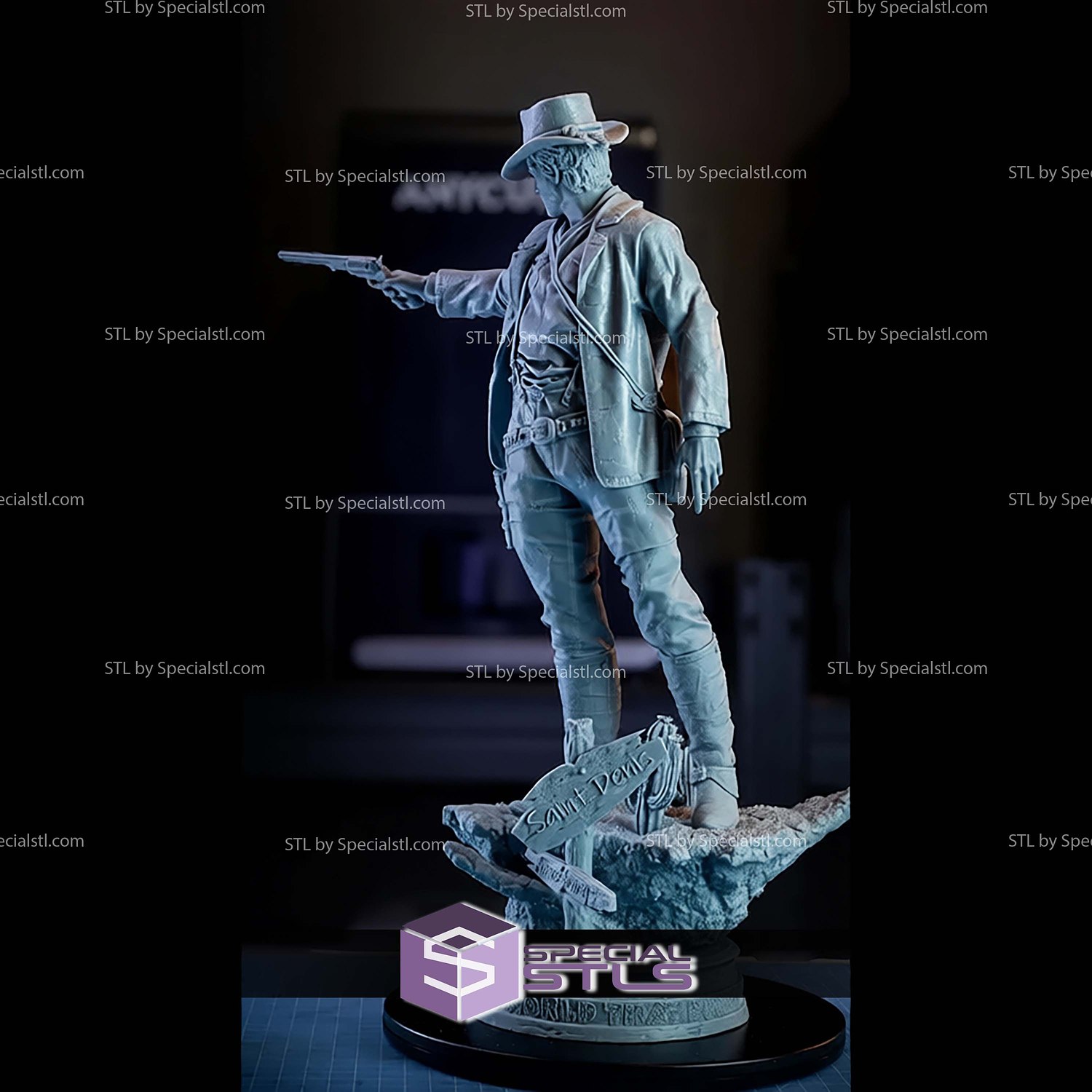 Arthur RDR2 Pointing Gun STL Files 3D Model — view 4