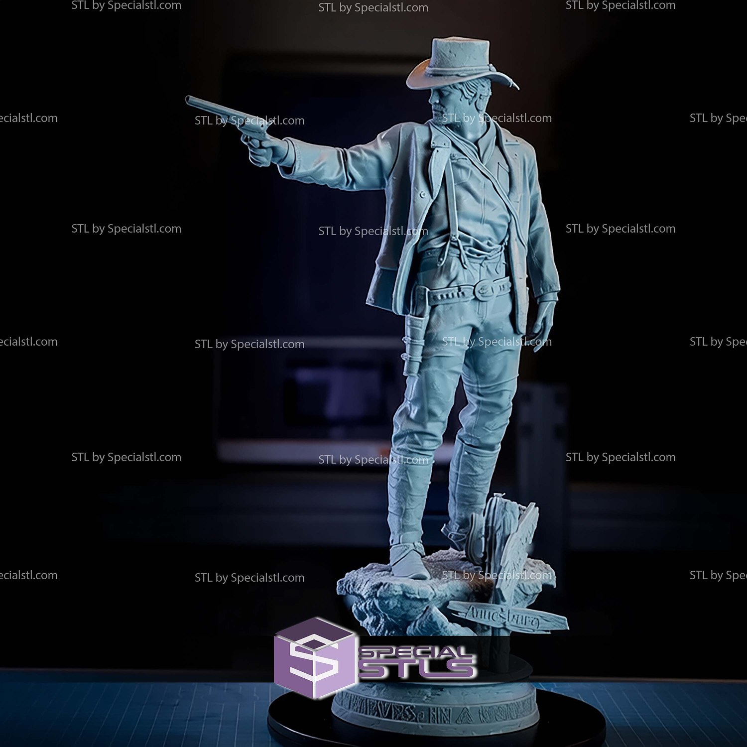 Arthur RDR2 Pointing Gun STL Files 3D Model — view 5