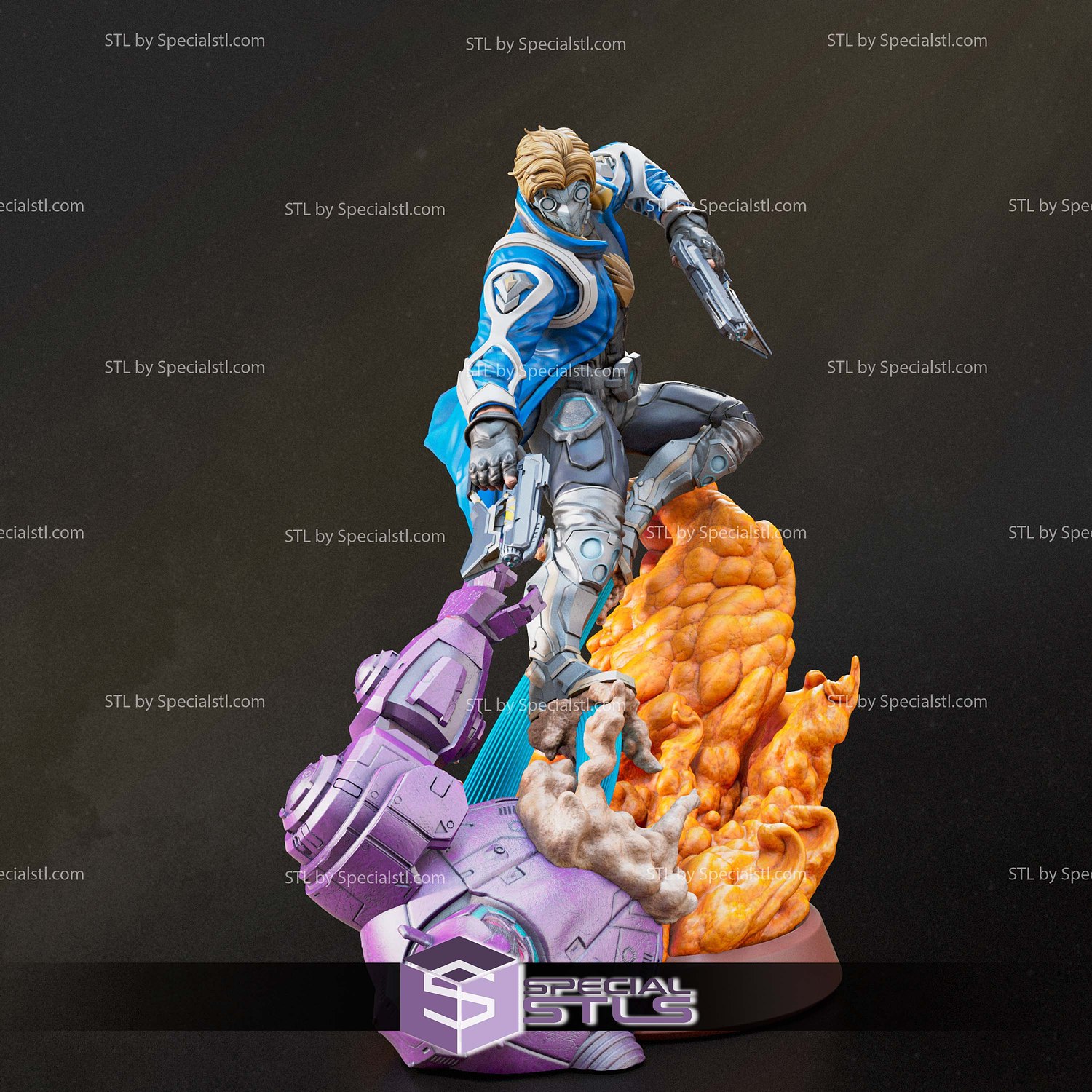 Star Lord Marvel Rivals STL Files 3D Model — view 3